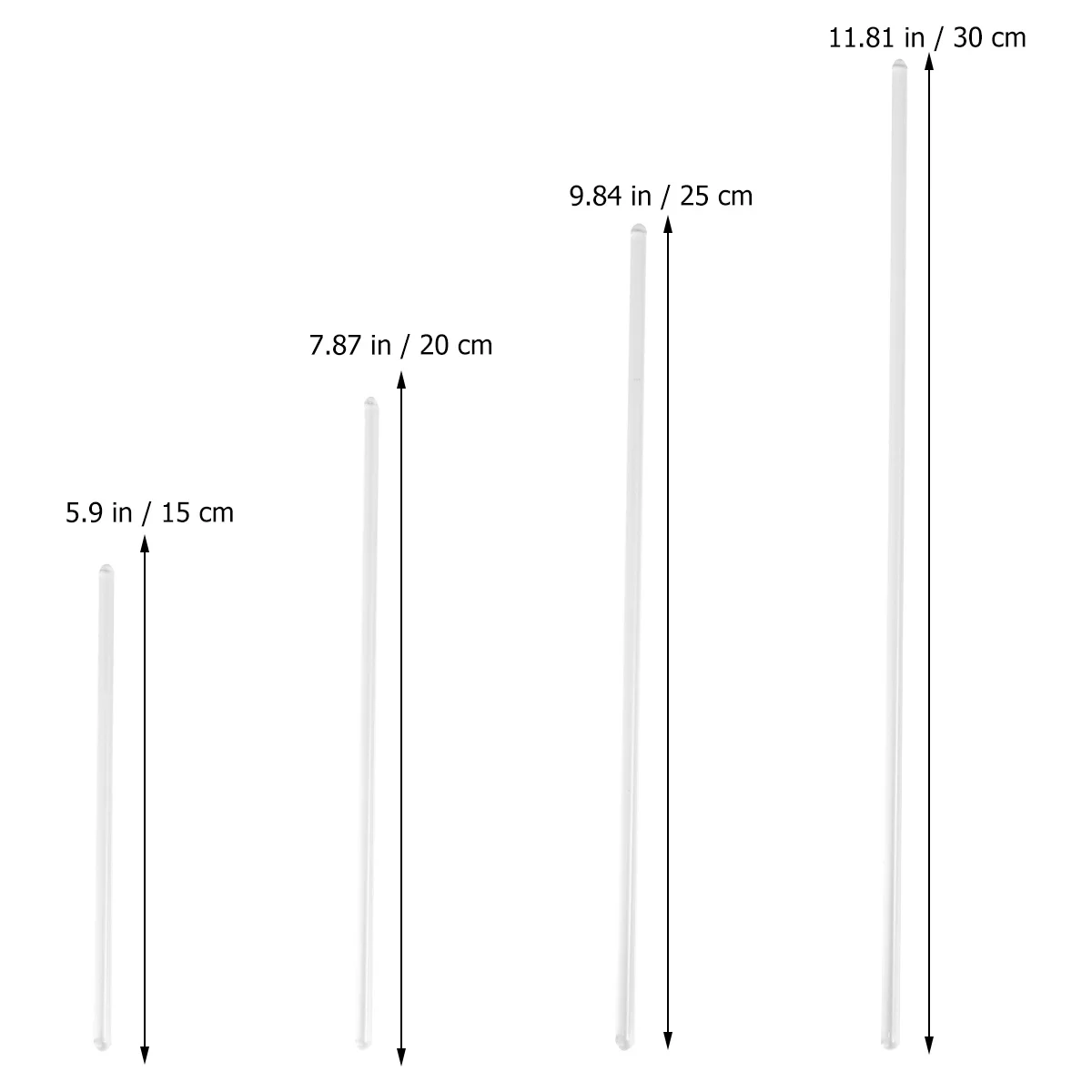 

12Pcs Transparent Glass Stirer Round Head Solid Rod for Laboratory Chemical Experiment Beverage Stirring Coffee Milk Honey Tea