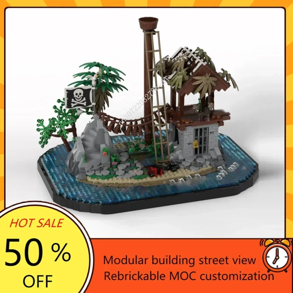 

2367 шт., индивидуальные MOC пиратская серия, модель запретного острова, строительные блоки, технологические кирпичи, креативная сборка, детские игрушки, подарки