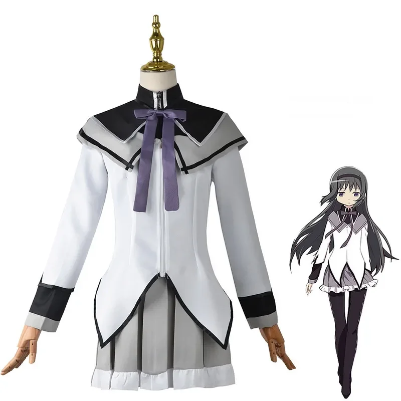 Cos Anime Mahou Shoujo Puella Magi Madoka Magica bella parrucca vestito Kaname Madoka Akemi Homura Costume Cosplay per ragazza Magica