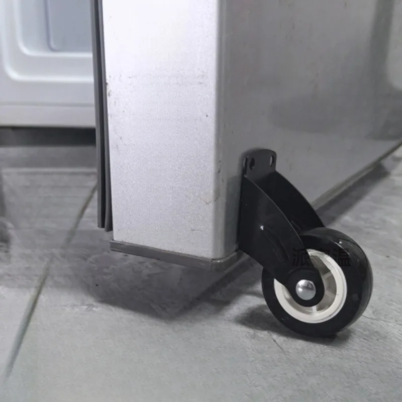 2pcs Door Support Wheel Durable Aluminum Alloy Anti-Falling & Wear-Resistant Vertical Hinged Base for Smooth Sliding on Wooden