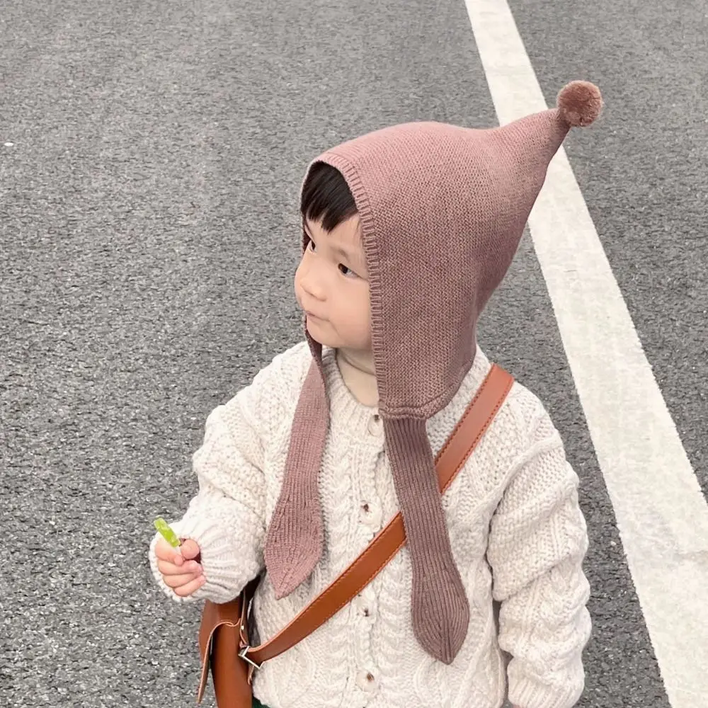 

Fashion Cute Ear Protection Caps Autumn Winter Knit Toddler Bonnet Cap Thickned Simple Beanie