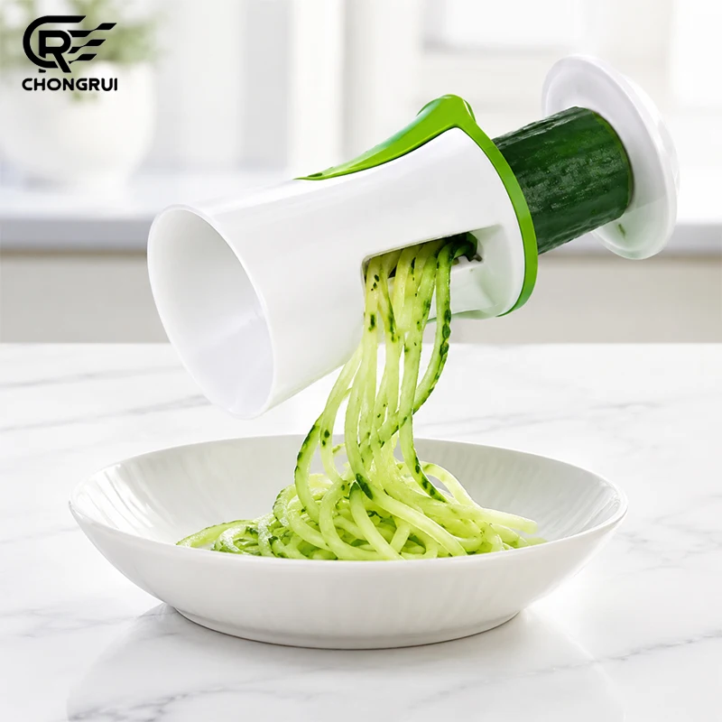 Espiralizador de Verduras 3 en 1, Cortador en Espiral, Triturador, Cortador de Zanahorias, Pepinos, Calabacines, Máquina para Hacer Pasta y Fideos, Utensilio de Cocina