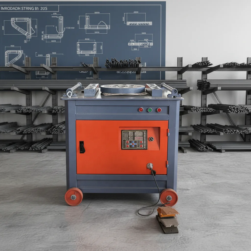 GW40 CNC Rebar Bending Machine, 6-28MM Rebar Bending, Foot-operated Bending And Shaping, Construction Machinery Manufacturer.