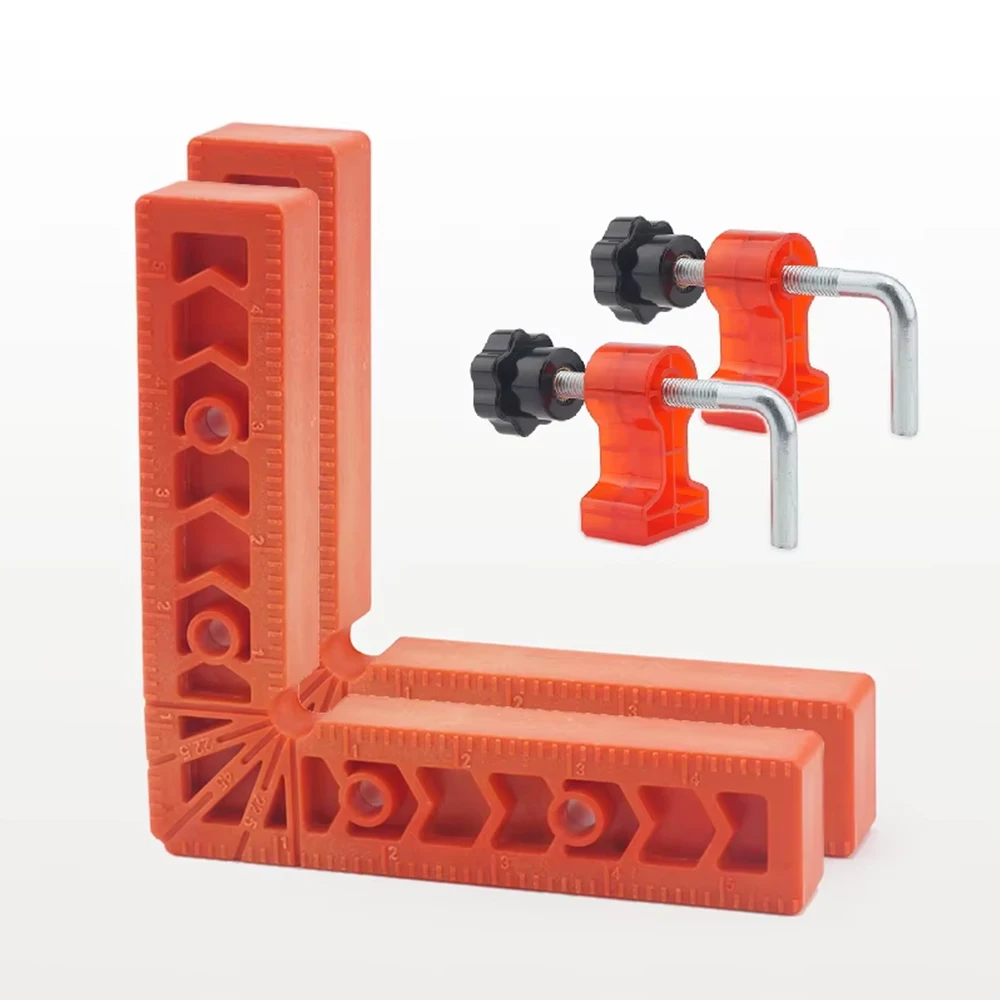 3/4 بوصة 8 قطعة 90 °   مشبك الزاوية اليمنى - مشبك زاوية النجارة، مسطرة L، حامل بلاستيكي قابل لإعادة الاستخدام، أدوات النجارة DIY