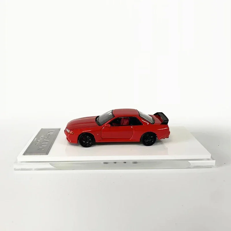 Time Micro 1:64 Model Car GTR32 Alloy Die-Cast Open Hood Vehicle Collection - Red