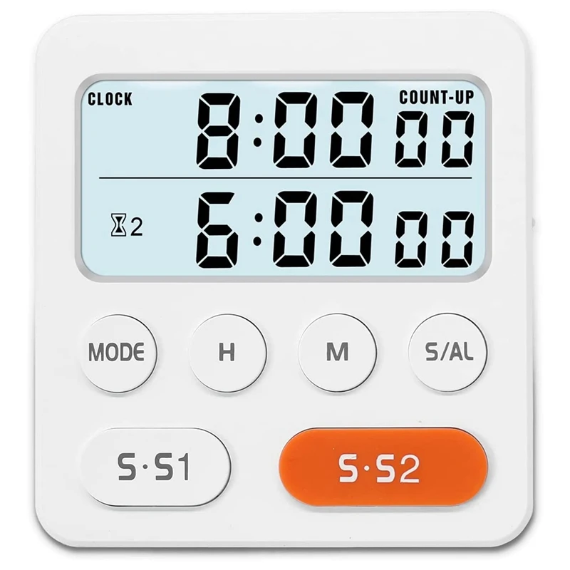 

3 In 1 Digital Kitchen Timer Cooking Timer With Large Display Big Digits Alarm Volume Adjustable Multifunctional Timer