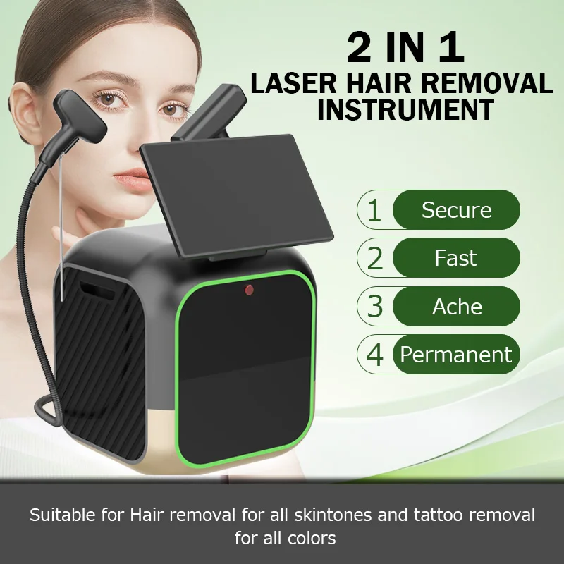 

2in1 4000w Diode 755 808 1064nm 4 Wavelength Laser ND:YAG Pico Q Switch Machine Painless Hair Removal Machine Skin Care