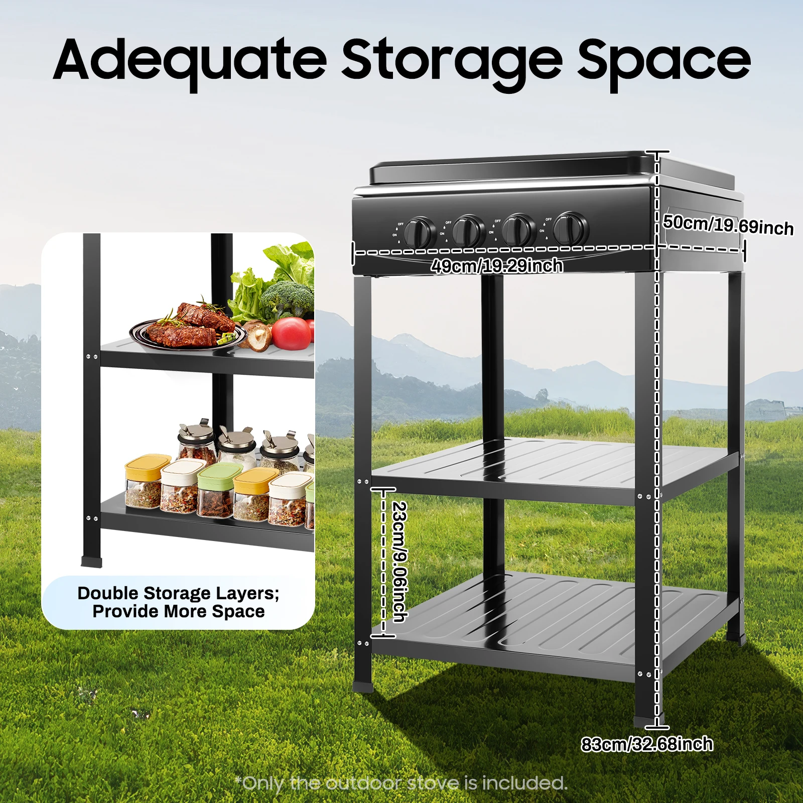 

Газовая плита с 4 конфорками, отдельностоящая, с защитой от ветра, ручным поджигом, для кемпинга, автодомов, рыбалки, семейного приготовления пищи, совместима с природным газом и сжиженным газом