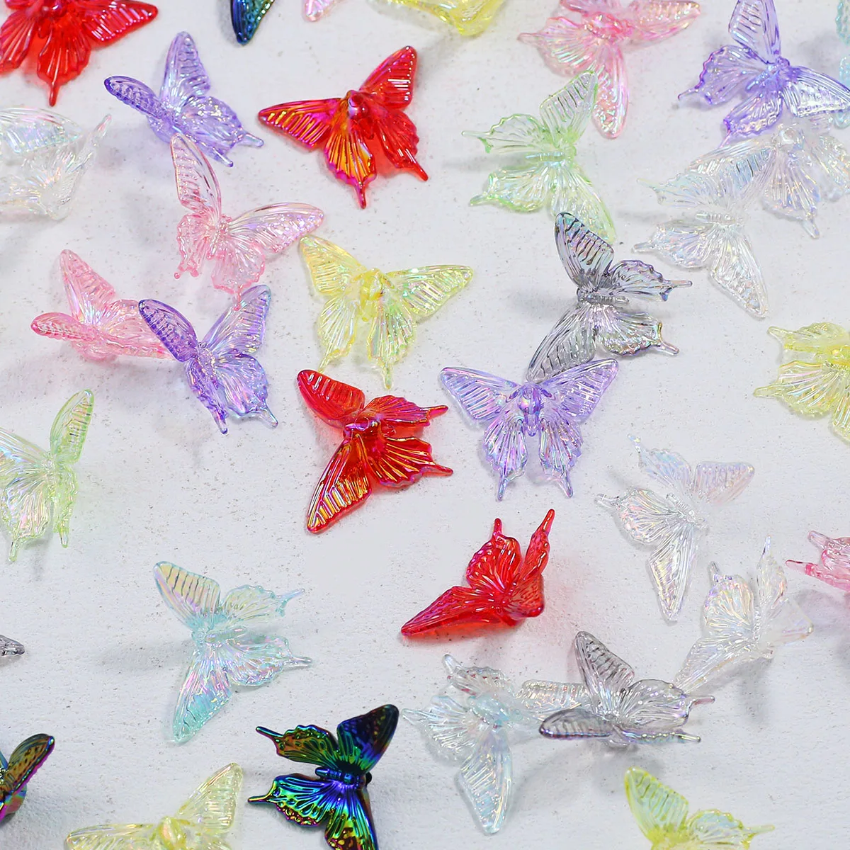 

38*34mm Acrylic Butterfly UV Mixed-Color Handmade DIY Jewelry Making Bead Pendant Necklace Accessories