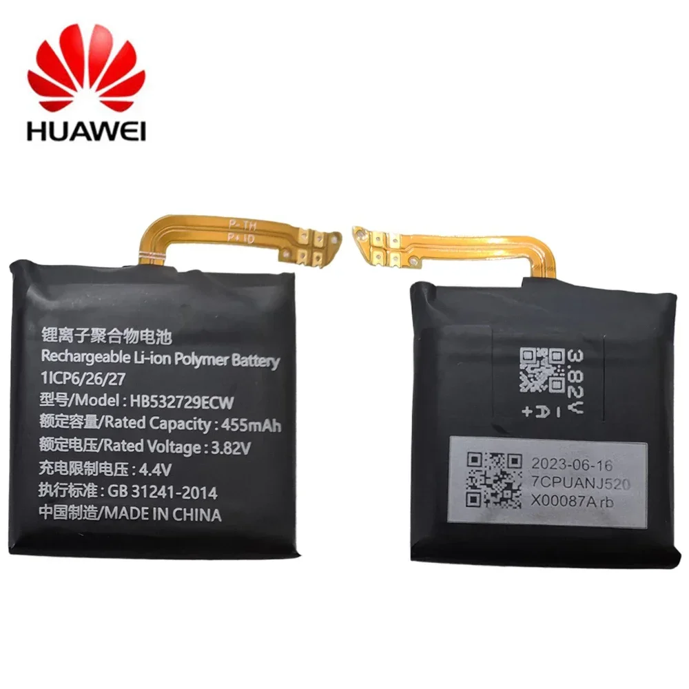 Fast Shipping New HB532729ECW 455mAh Battery For Huawei Watch GT2 46MM Watch GT3 46MM JPT-B19 JPT-B29 Bateria Batterij