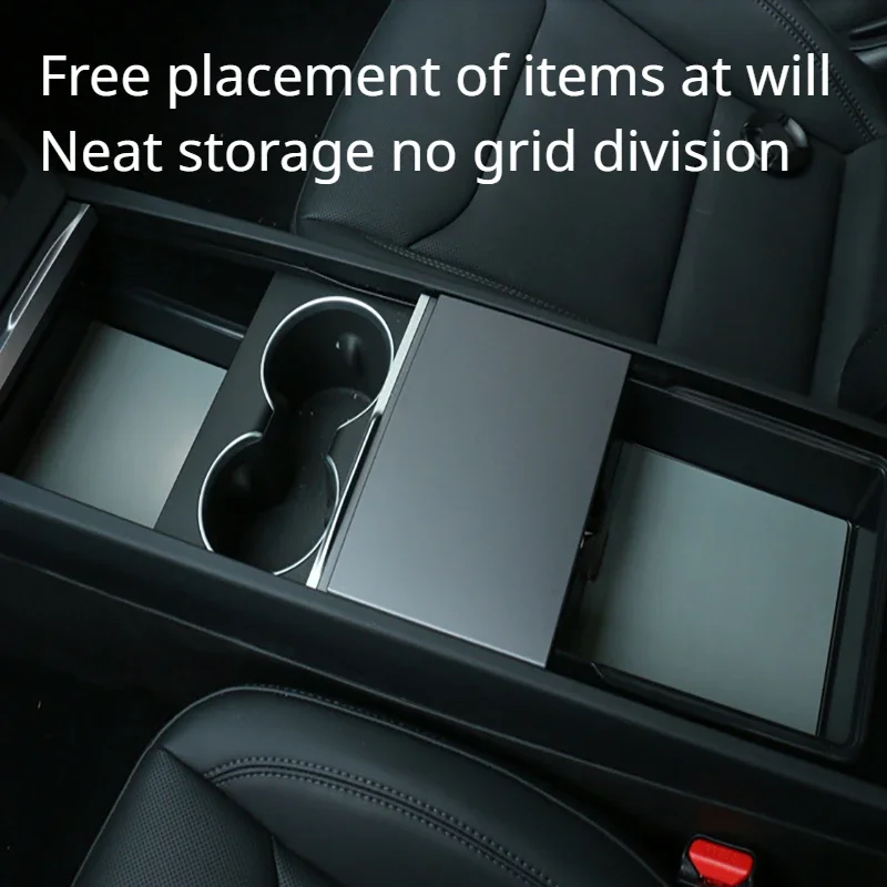 Central Control Storage Box for Tesla Model 3+ Ice Crystal Central Armrest Box Storage Box Silicone Pad 2024 New Model3 Highland