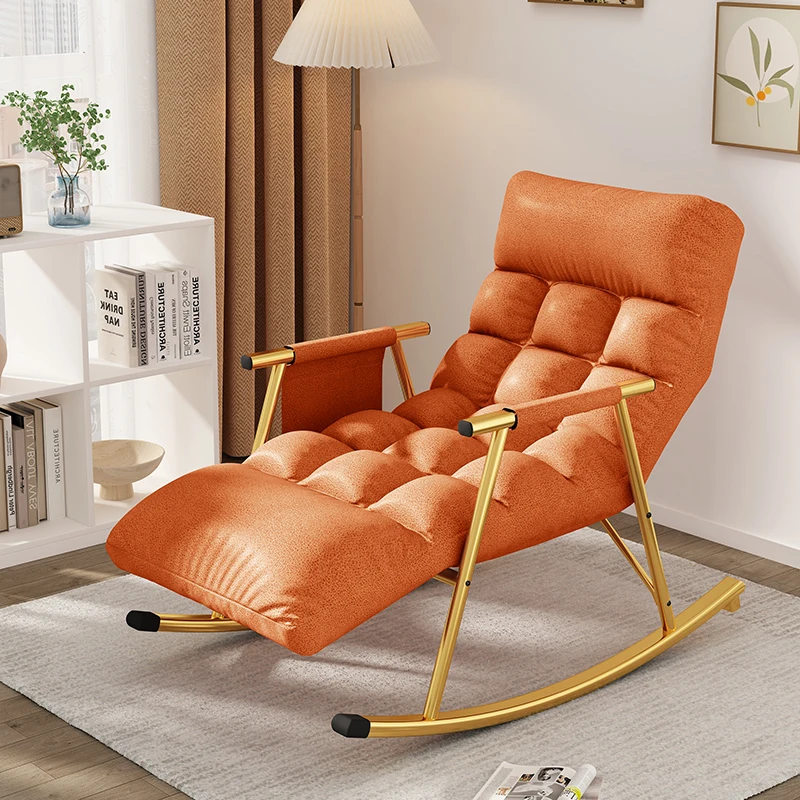 Recliner PU Leather Chair Rocking Modern Living Room Salon Chairs Nail Salon Modern Elegant Furniture Rooms Relax Armchairs BL