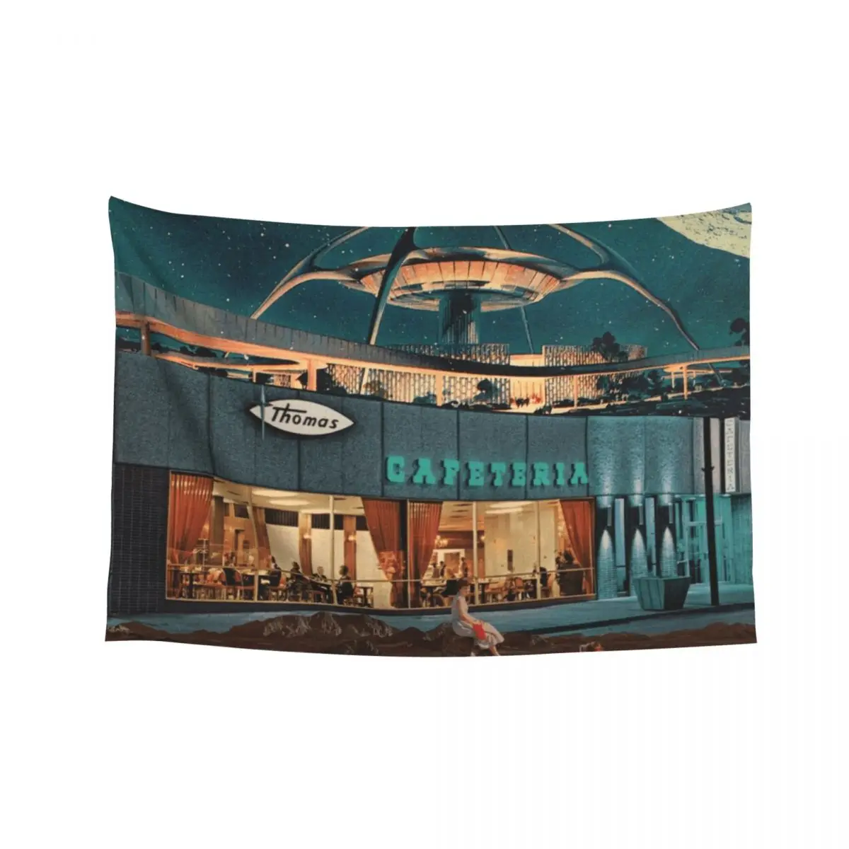 

a Postcard from year 2346 Tapestry Art Mural Wall Hanging Decor Decor Home Decorative Wall Murals Tapestry