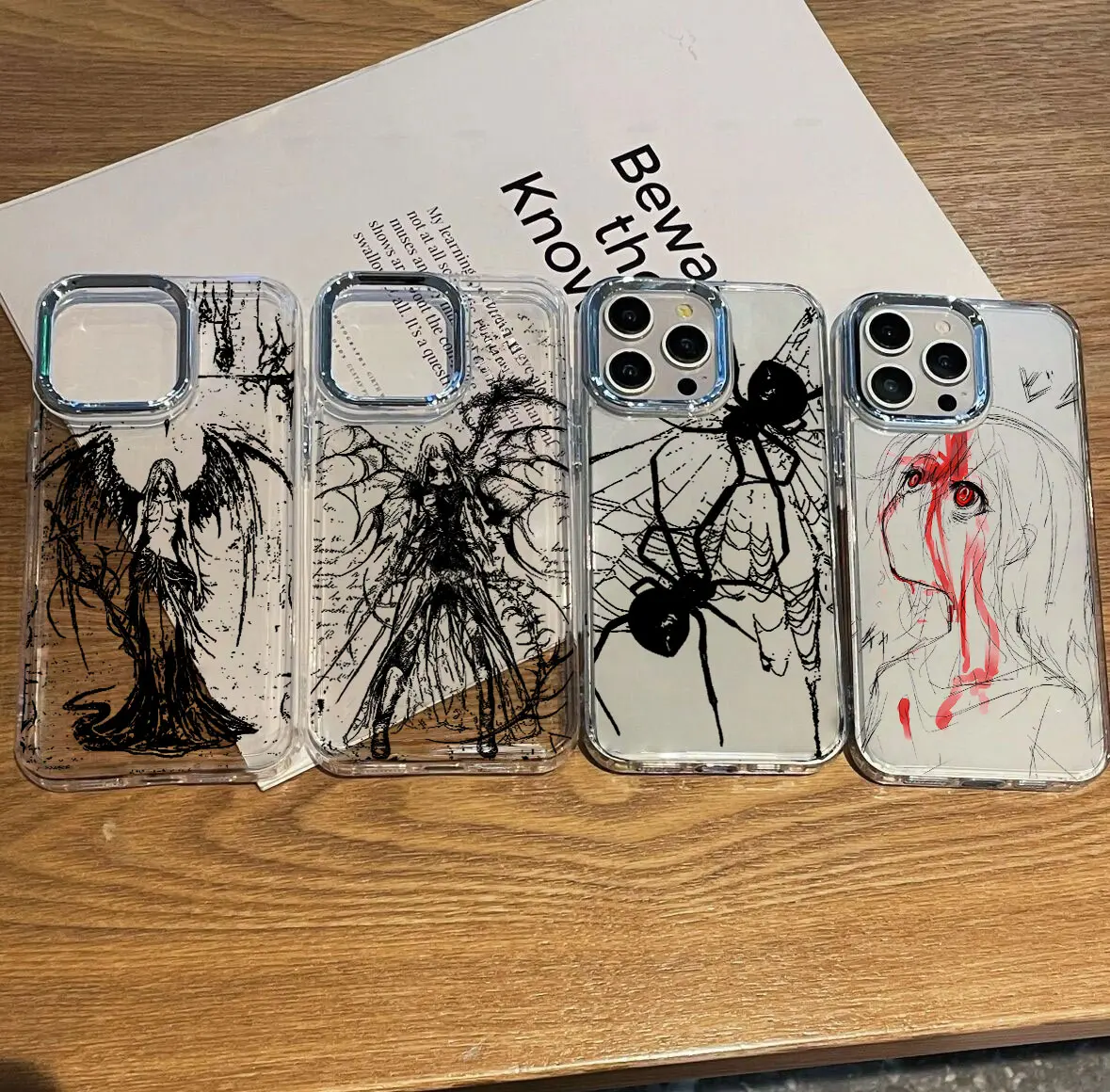 Luksusowe etui na telefon w stylu europejskich czarnych aniołów dla Xiaomi Mi 15 14T 12T 11T Lite Poco X7 X6 F5 F6 X5 X4 X3 GT Pro 4G 5G