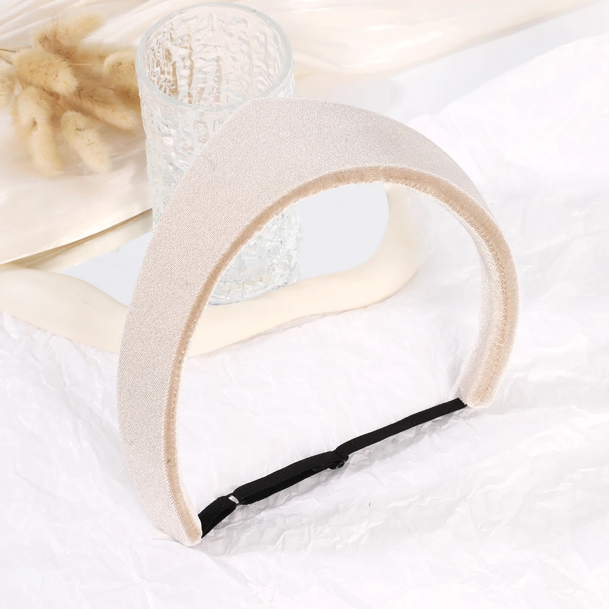 AWAYTR Fluwelen Sponskroon Haarband Klassieke stoffen haarhoepel Elastische Kokoshnik hoofdband Haaraccessoires Festival haarband