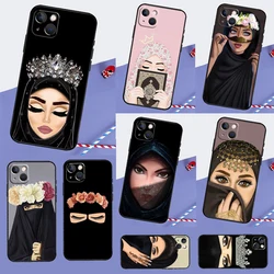 Islamic Arabic Hijab Girl For iPhone 16 15 14 Pro Max Phone Case For iPhone 16 15 13 11 12 Pro Max Mini 7 8 Plus XS X XR Cover