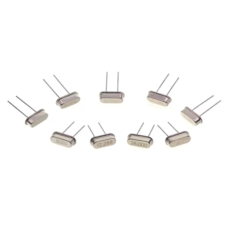 10PCS/LOT DIP HC-49S Quartz Crystal Resonator Passive Oscillator HC 49S 24.576Mhz 25Mhz 27Mhz 30Mhz 32Mhz 32.768Mhz 48Mhz 100Mhz