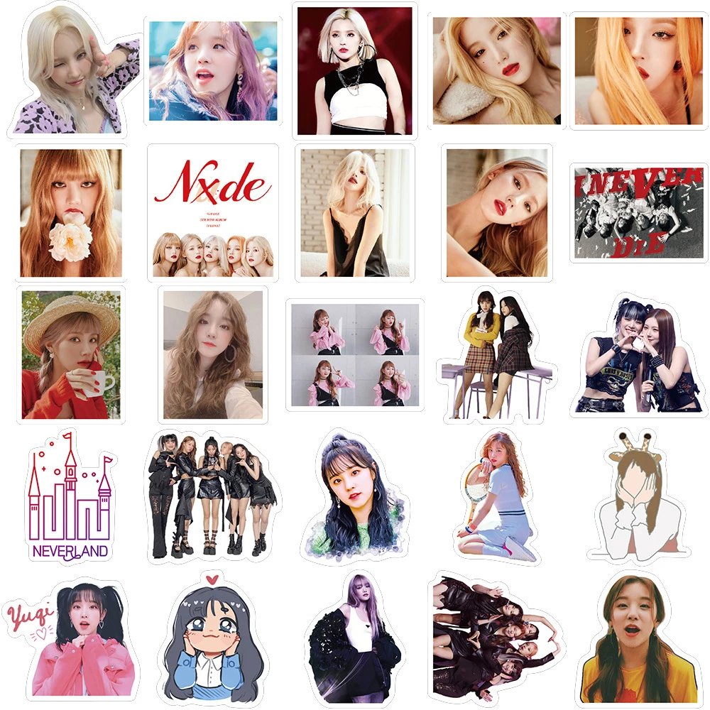 10/30/50pcs Kpop (G)I-DLE Stickers Korean Idol Girl Group Decals for Lomo Card Album I-DLE Girls Burn Photo Card Postcard Gifts