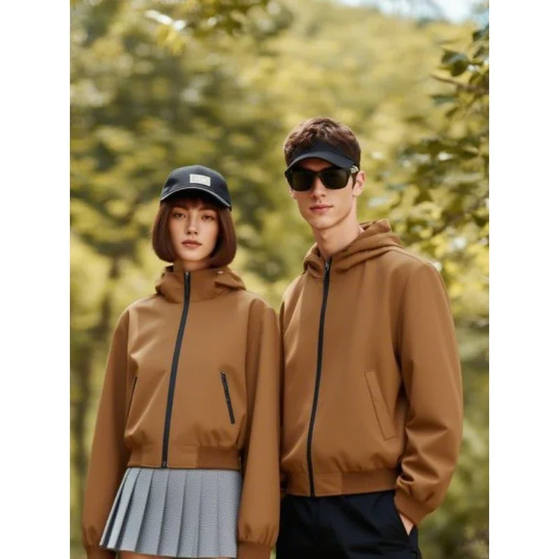 

Men's and Women's Outdoor Jacket Spring Jacket with Pocket Hiking Autumn Casual Waterproof Windproof Breathable Hoodie