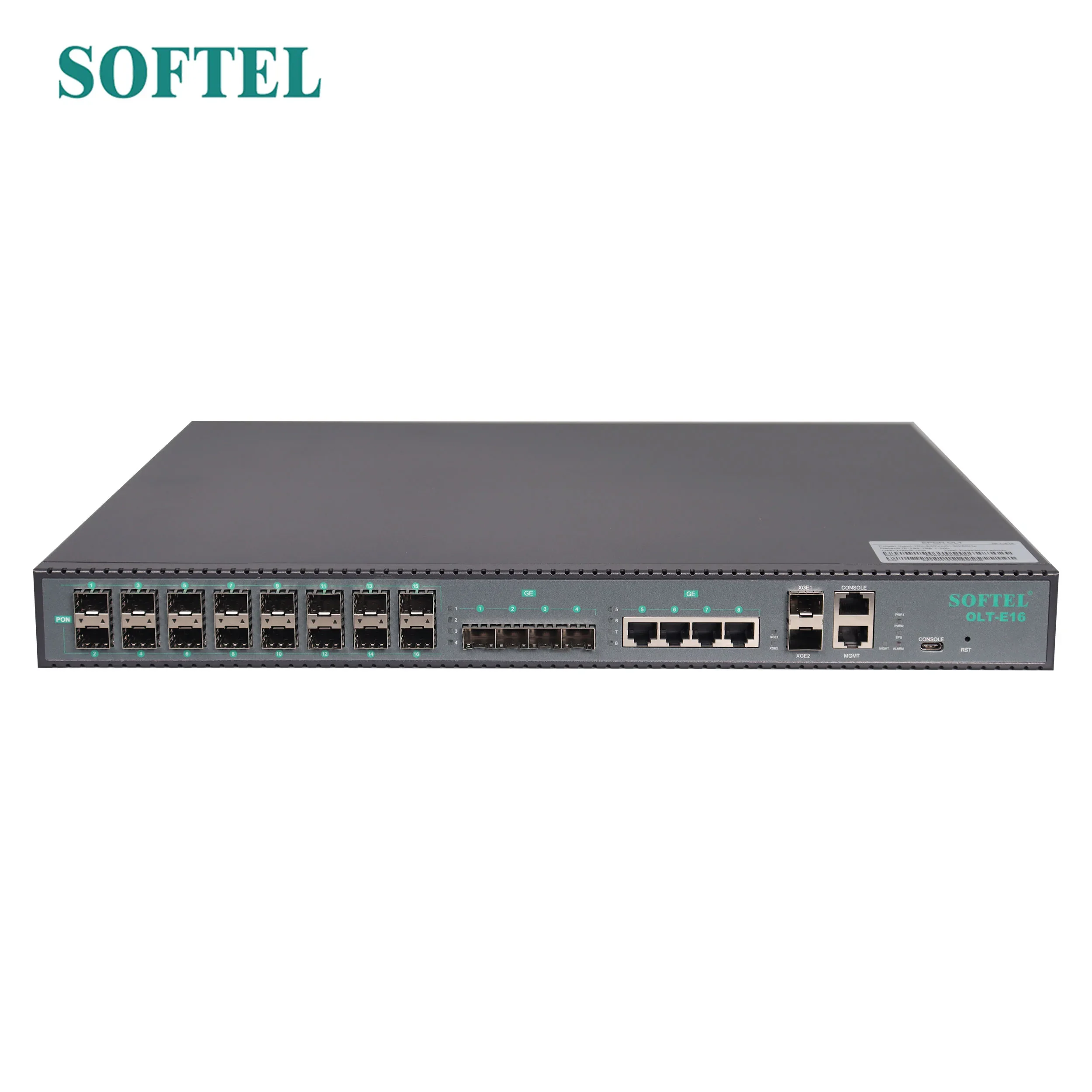 OLT EPON 1U High 19 Inch Rack Mount SFP PX20 +++ 16 Port EPON OLT