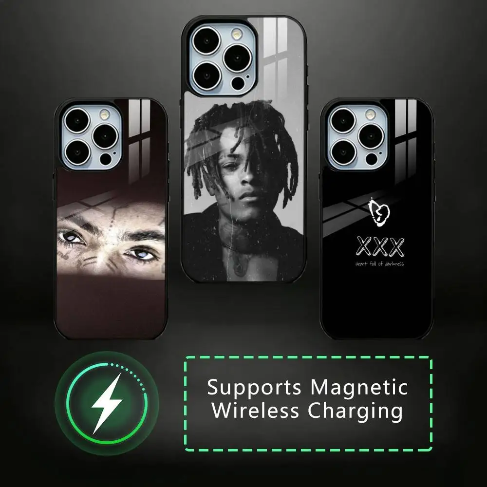 

Rapper X-XXXTentacionS Phone Case For iPhone17,16,15,14,13,12,11 Plus,Pro Supports Magnetic Wireless Charging