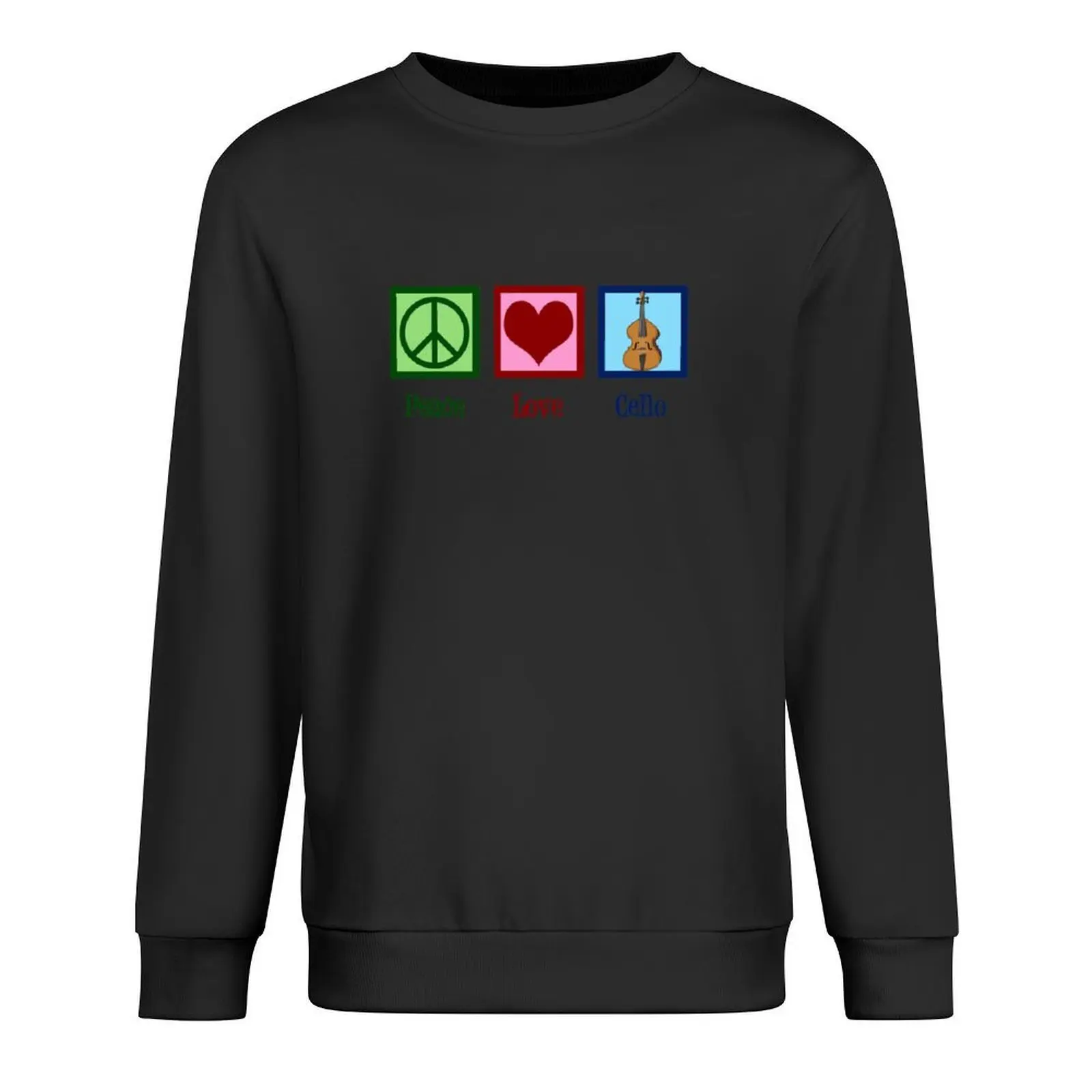 

Peace Love Cello Pullover men clothes tracksuit men japanese style men's sweat-shirt set men sweatshirt