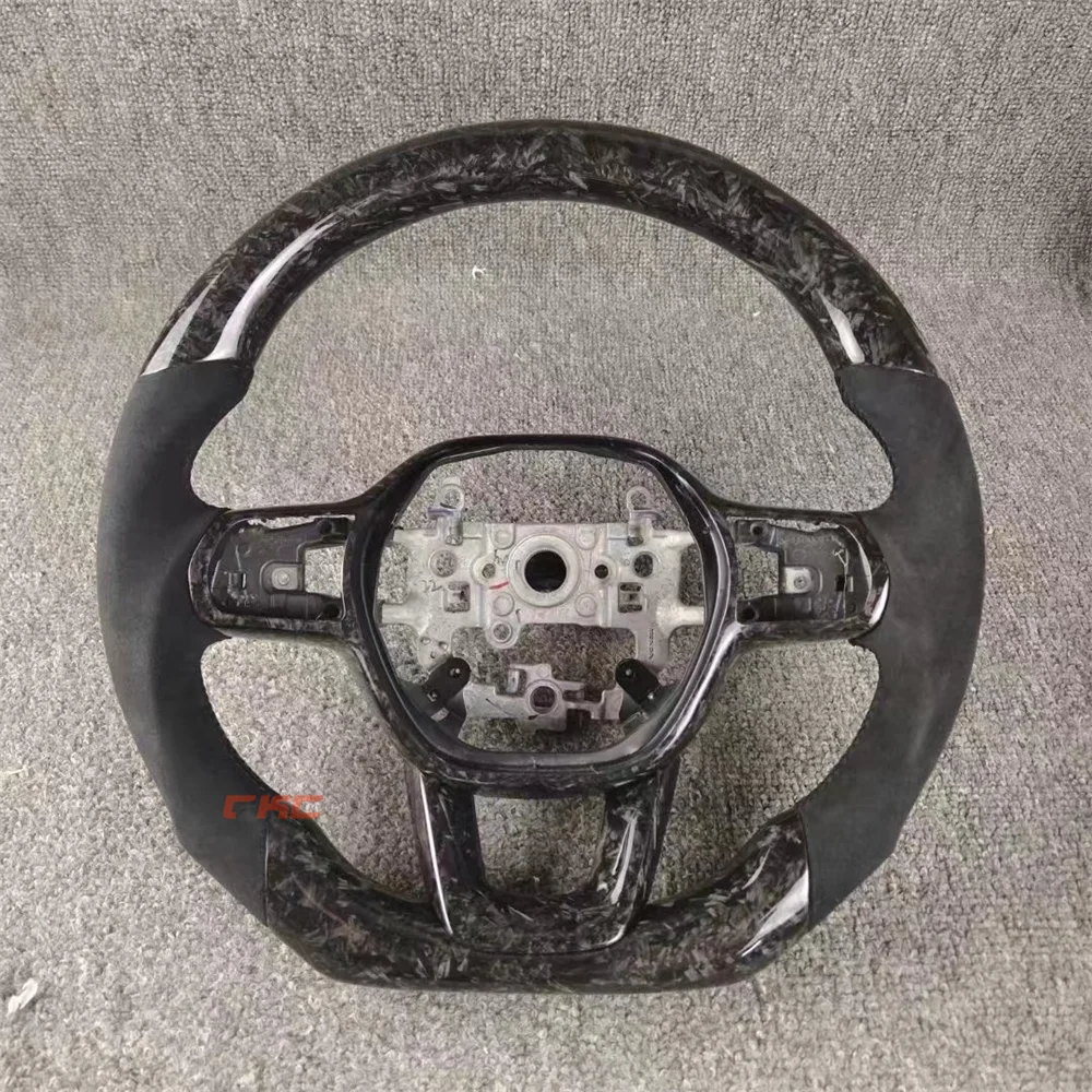

Customized black Forged Carbon Fiber steering wheel For HONDA civic 11th 2021 2022 2023 2024