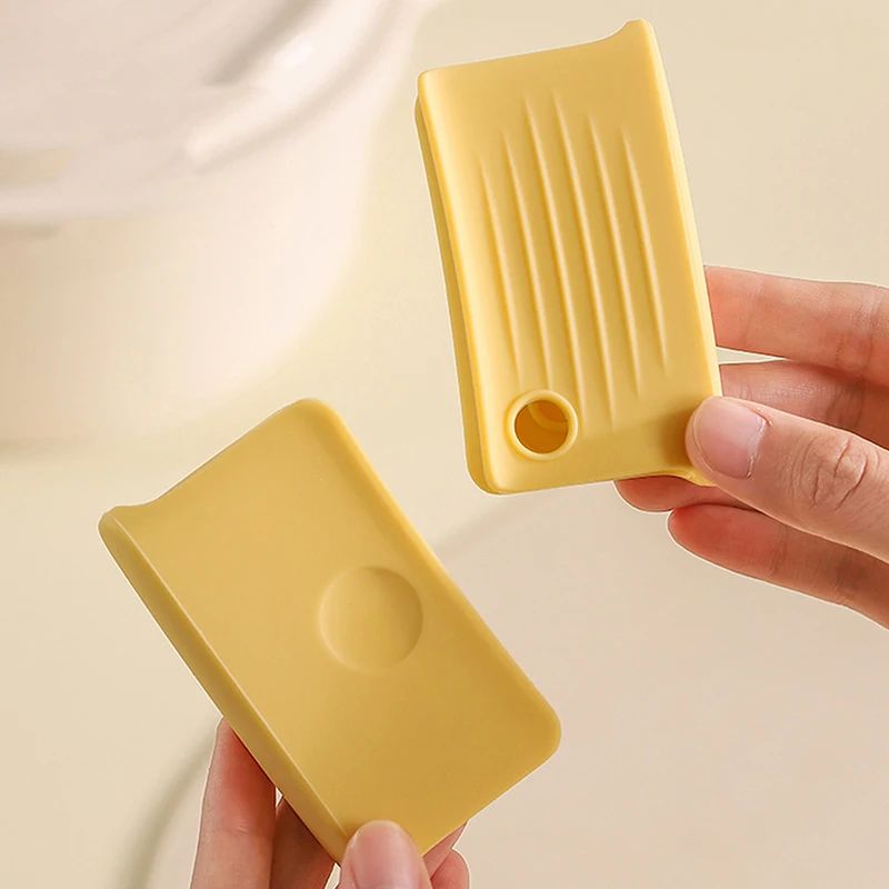 2pcs Silicone Anti-Scald Pot Handle Grip Cover Anti-slip Heat Resistant Pot Clip Holder Sleeve For Frying Cast Iron Skillet Pan
