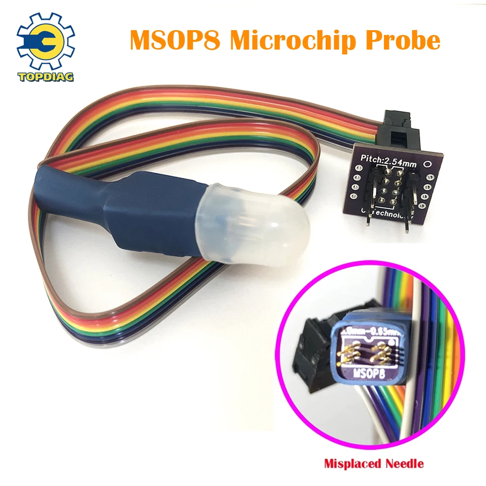 

MSOP8 Microchip Probe TVSP8 Patch Pin Burning Read and Write Spring Thimble 0.65mm Spacing Circuit Programming on USB Programmer