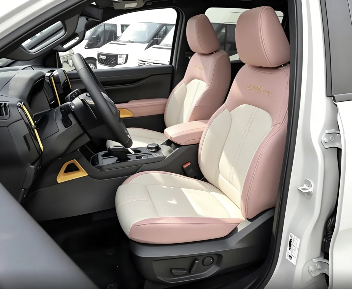 Für Ford Ranger 2023~2025 Maßgefertigte Autositzbezüge Luxuriöses Nappaleder 100% Passgenau Innenausstattung 360 ° Vollständige Abdeckung – Detail 7