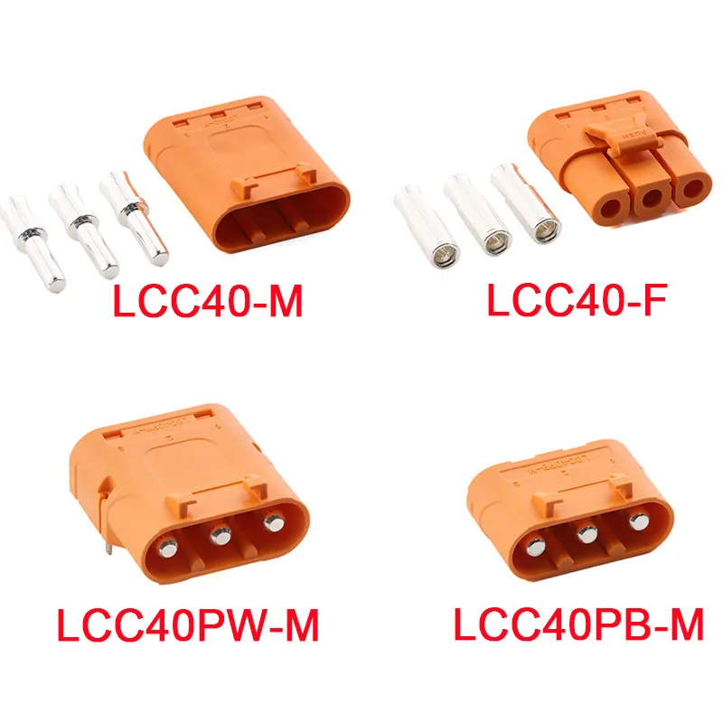Amass LCC40PW-M Copper circuit board horizontal benchmarking MR90 lithium battery DC plug LCC40-F LCC40-M