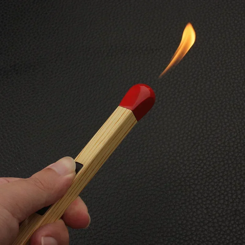 Match Shape Candle Lighter, Refillable Butane Gas Lighter, Super Long Luminous Kitchen Lighter for Cooking BBQ Encendedores