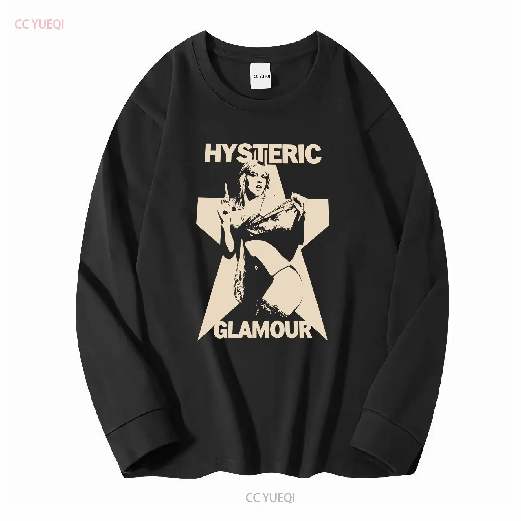 تي شيرت Comdot Yamato Hysteric Glamor His Girl يصعب الحصول على تي شيرت بأكمام طويلة أو قصيرة عتيق مغسول قليلاً ملابس الشارع مريحة