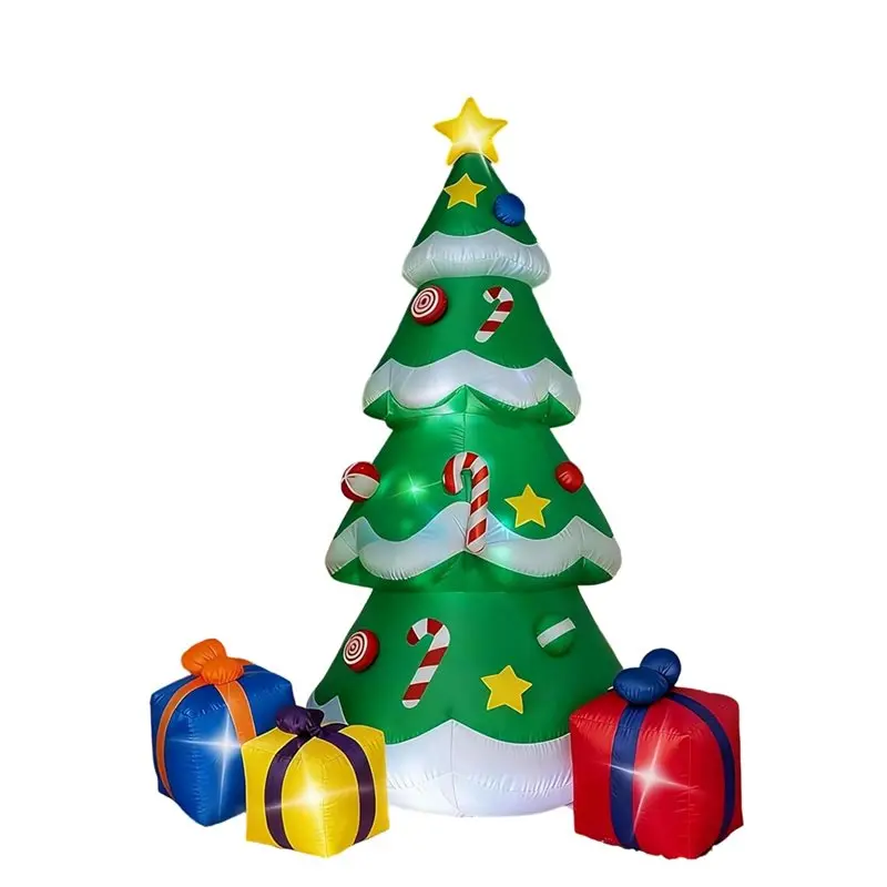 

AT43-Christmas Inflatable Tree Outdoor Decorations Blow Up Christmas Tree For Garden Lawn Holiday Decor US Plug