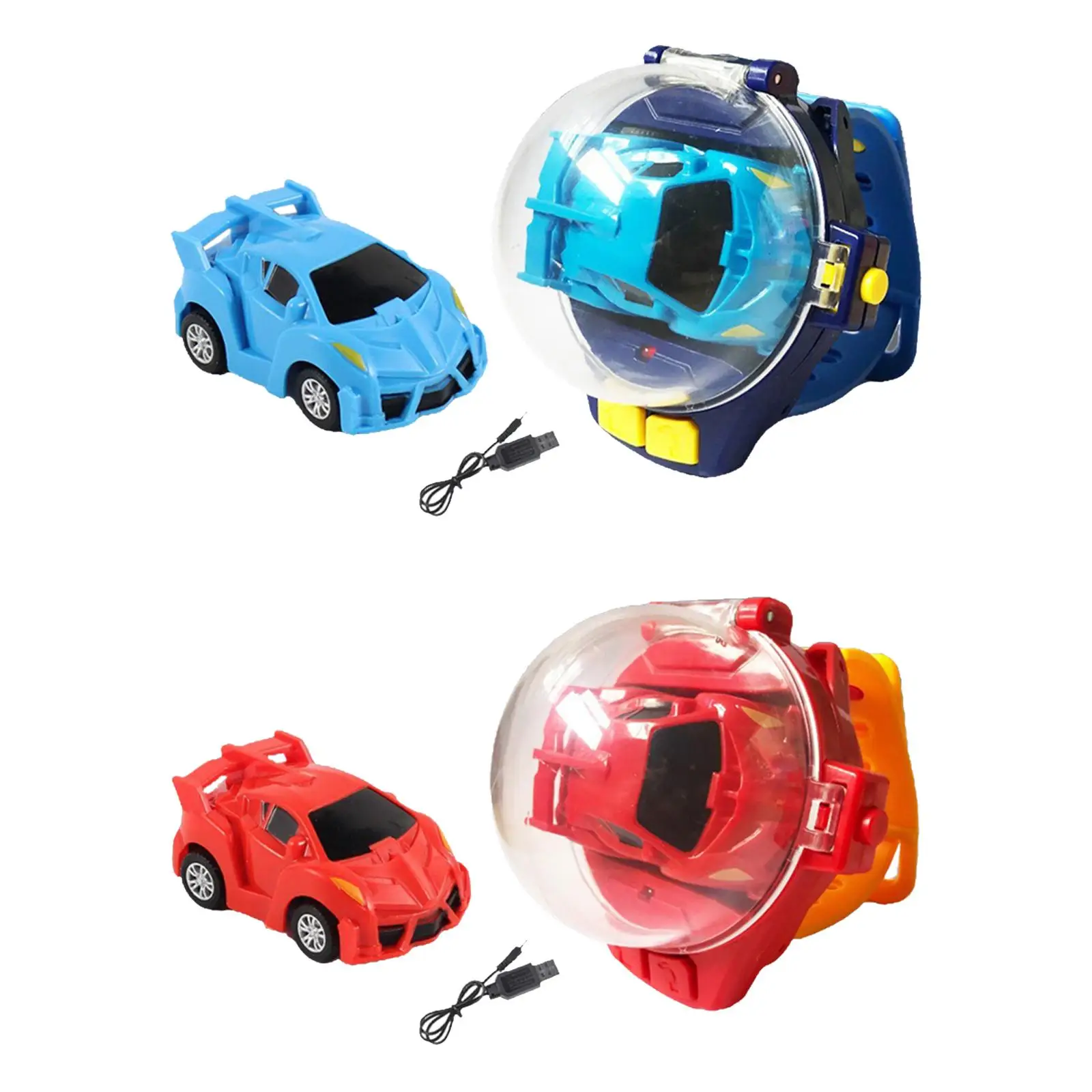 Children Cartoon Mini RC Remote Control Car Watch Toys Electric Wrist Rechargeable Wrist Racing Cars Watch For Boys Girls Gift