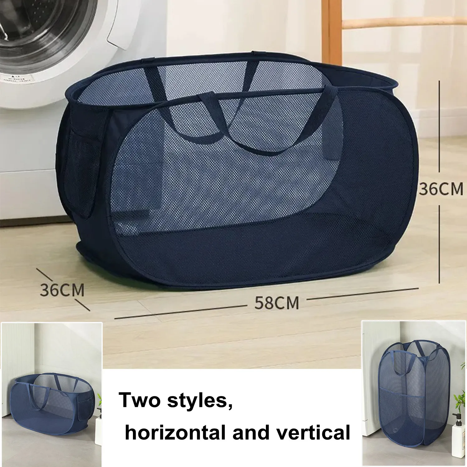 

Folding Dirty Clothes Basket Home Bathroom Mesh Storage Basket Shower Laundry Clothing Dirty Clothes Bag Luxury Clothes Basket