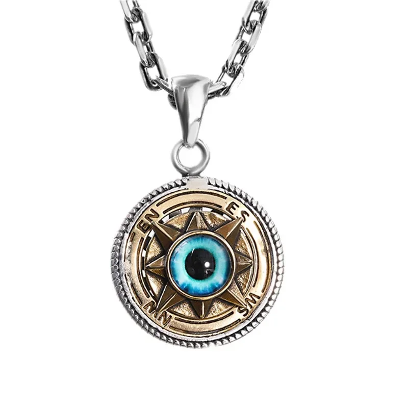 

Bestlybuy 2021 Real S925 Silver Jewelry Personalized Round Brand Eyeball Turned Fashion Trend For Man And Woman Pendant