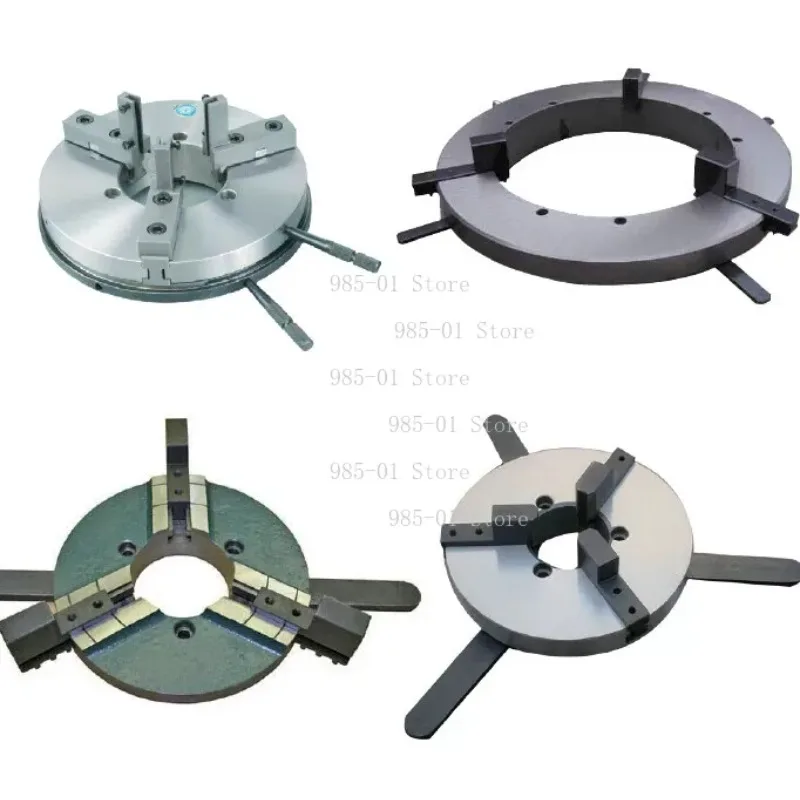 Three jaw clamping chuck for welding equipment, through hole welding plate positioning & displacement fixture