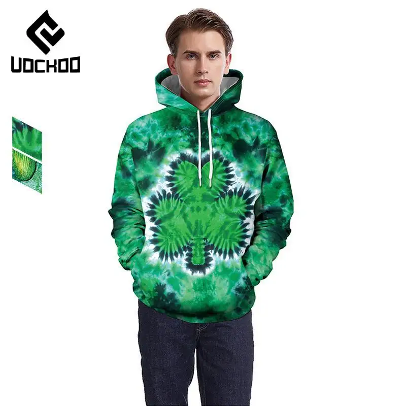 

Lucky Irish Shamrock Hoodie Costume St Patrick's Day Cosplay Hooded Pullover Green Four-Leaf Clover Hoodies Couple Clothes