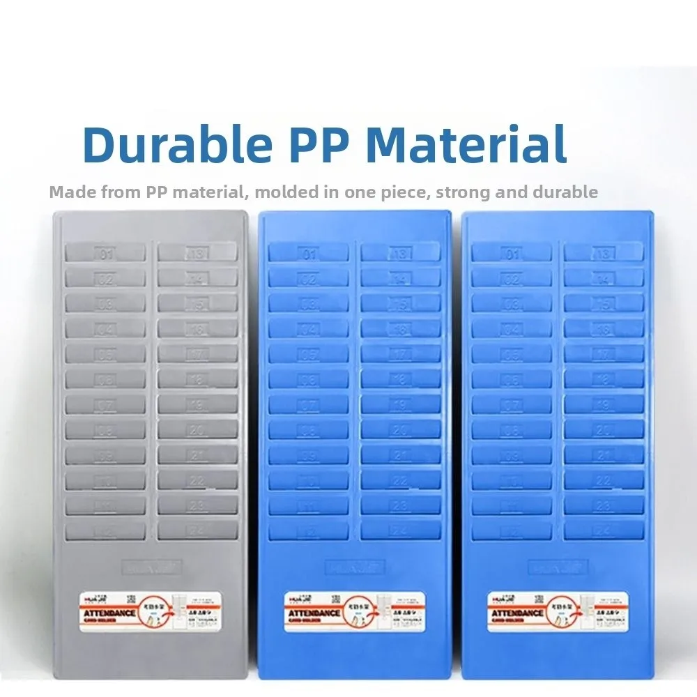 24-50-slots-attendance-card-rack-wall-mounted-double-row-cards-display-stand-easy-to-install-with-hanging-hole-time-card-holder