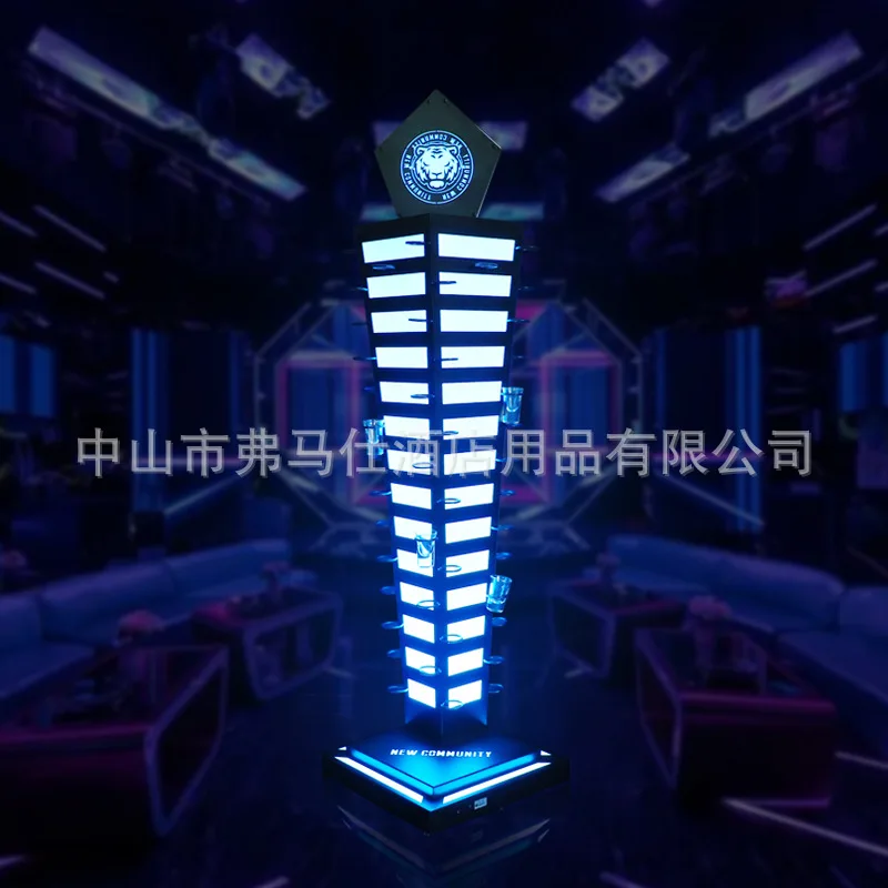 

Светящийся держатель для коктейльной чашки для бара, креативная роскошная подставка для чашки с 60 отверстиями, стеклянная подставка для чашки KTV, стойка для шампанского, вина, фабрика