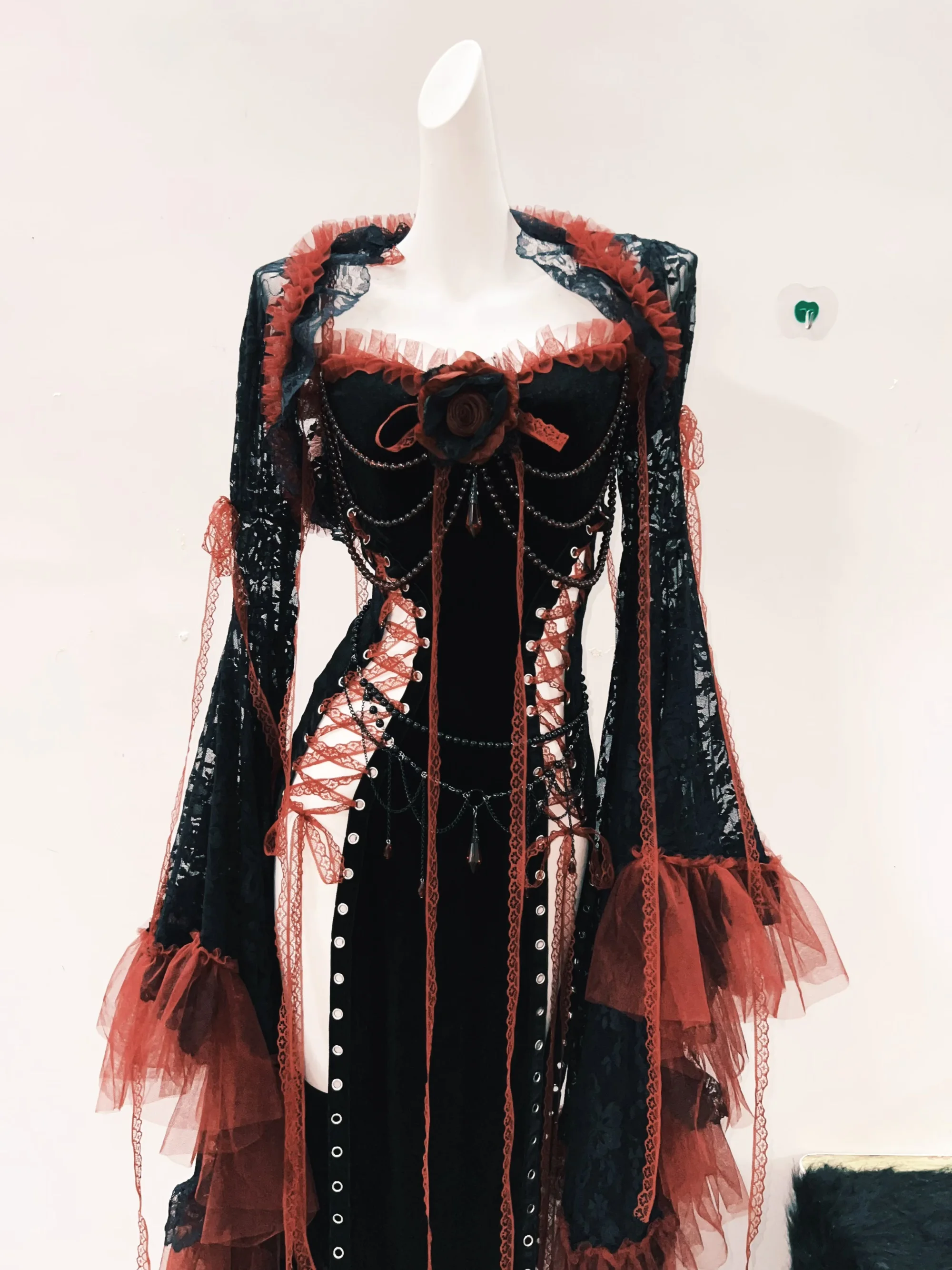 punk dress Black/Blue Butterfly Effect Sleeveless Print Girdle Version Gothic Punk Lolita Dress main image 1