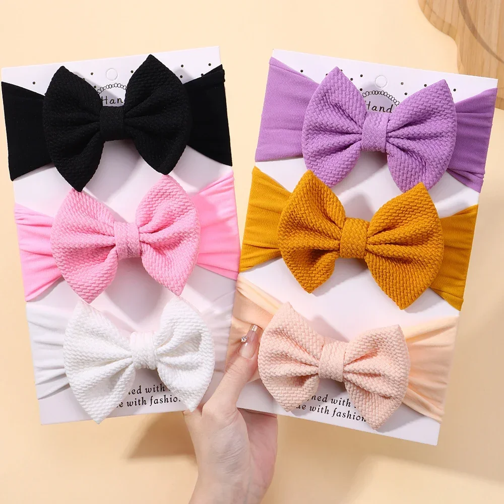 1Pc Headband Nylon Infants Toddlers Elastic Hair Band for Newborn Girl Princess Bowknot Cute Baby Hair Accessories Wholesale