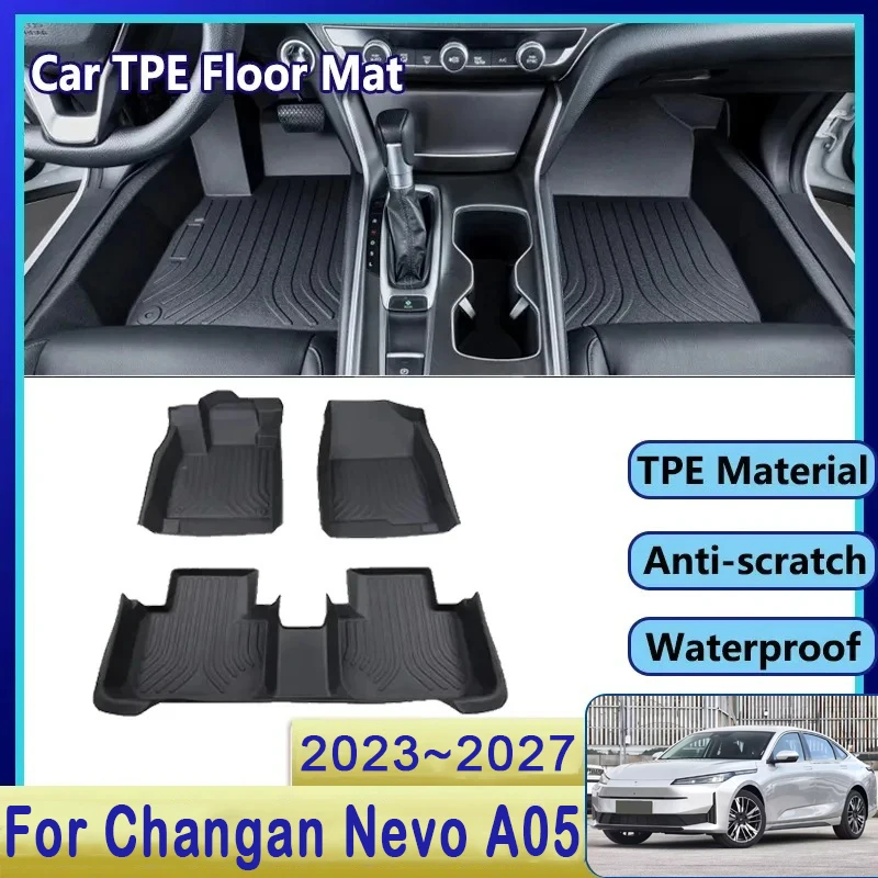 

3PCS Car Floor Mat For Changan Nevo A05 2023 2024 2025 2026 2027 Dirt-resistant LHD Pad Foot Carpet Floor Cover Auto Accessories