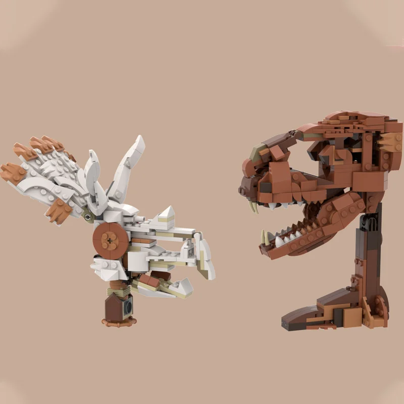 

480 шт. MOC окаменелости динозавра модульный скелет строительные блоки DIY модель динозавра Юрского периода развивающая креативная игрушка для детей