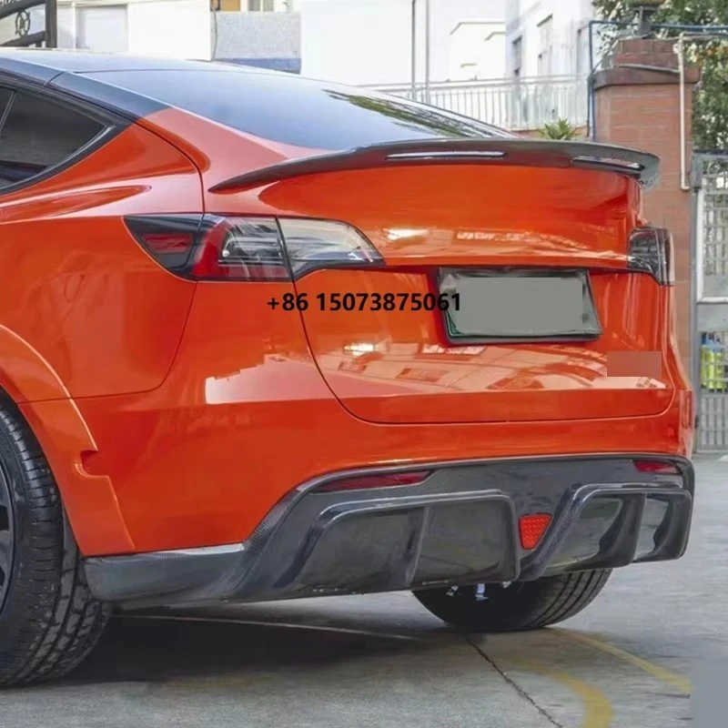 Automobile Accessories Body Kit Carbon Fiber Rear Diffuser Tail Lip Rear Spoiler for  Model Y