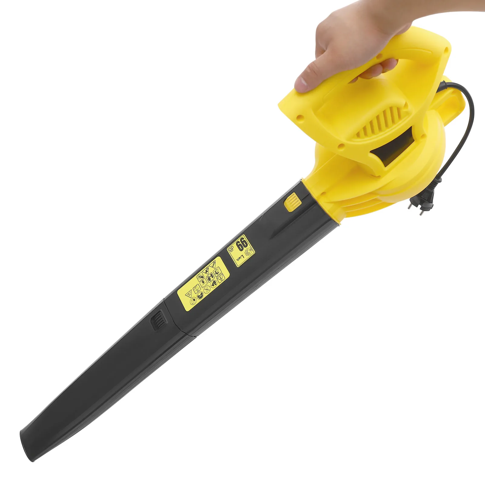 Soffiatore elettrico per foglie, soffiatore per prato da 7AMP, mini soffiatore per foglie a velocità del vento regolabile leggero per soffiaggio di neve da giardino