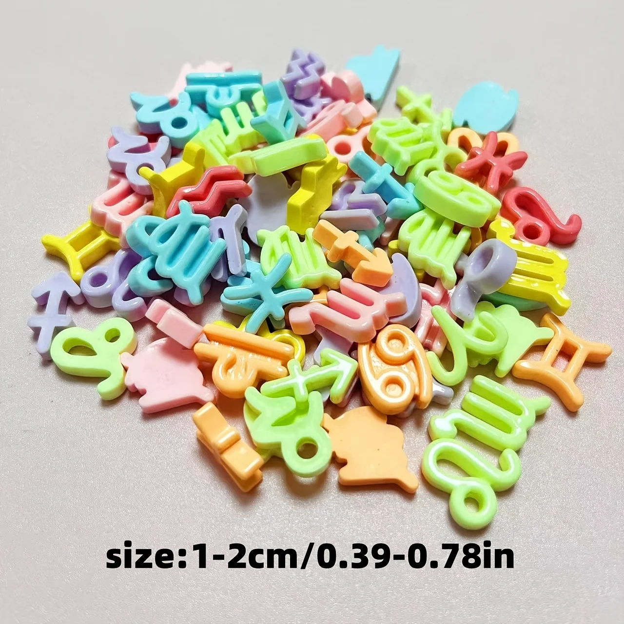 20개 믹스 조디악 귀여운 만화 핑크 블루 퍼플 Y2K 플랫백 작은 사이즈 데코 레진 참 장식 쥬크 폰 케이스 공예품