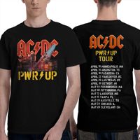 Rock Band 2025 T-Shirt Summer AC/DC World Tour Y2K Fun T-Shirts 100% Cotton Fashion Tshirt For Mens Short-Sleeve Design Tops