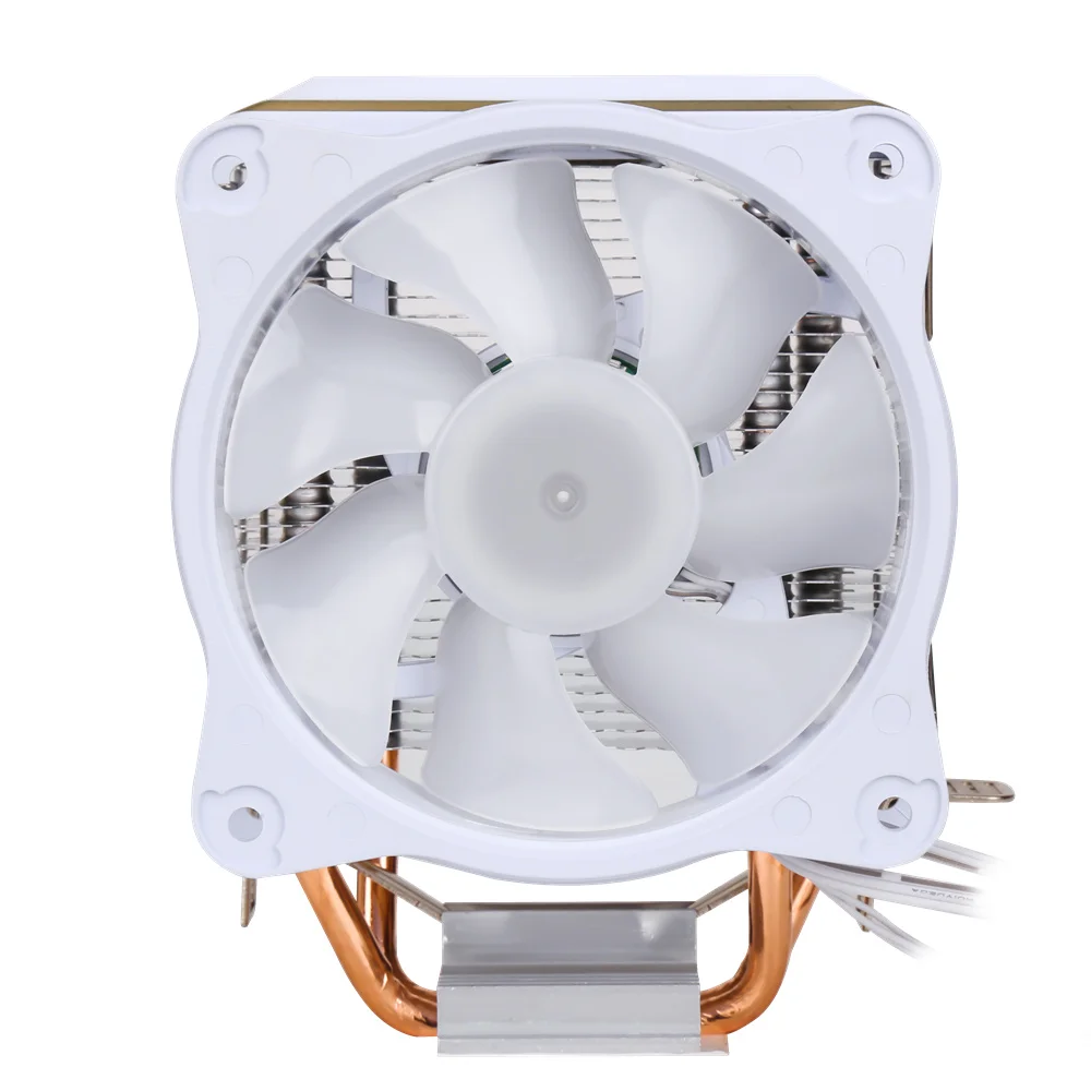 SAMA 95W de TDP 2 Caloducs CPU Refroidisseur 3Pin PC Blanc Calme Radiateur pour I3 I5 2011 1200 115X 1151 1150 X79 X99 E5 Ryzen AM3 AM4